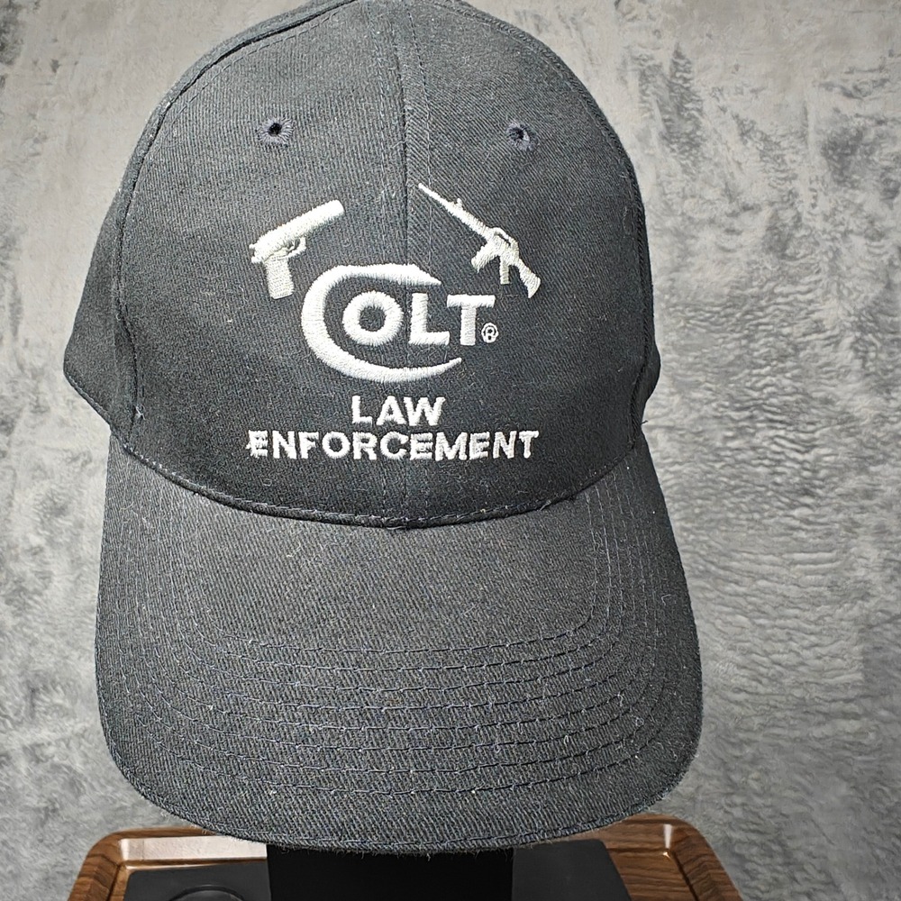Colt Law Enforcement Hat Mens OSFM Black Embroidered Logo Adjustable Cap
